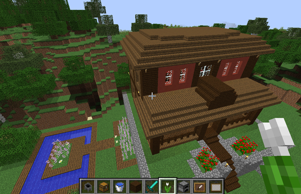 Minecraft Casas – Minha Casa de Fazenda Estilo Colonial – Colorindo Nuvens